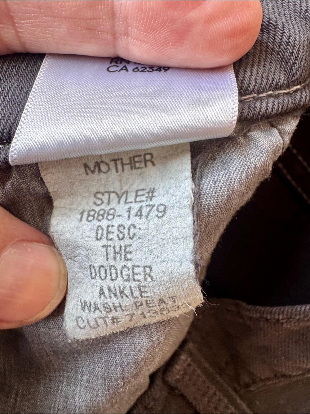 MOTHER The Dodger Ankle Washed Black Relaxed Straight Jeans 28 EUC - Picture 8 of 15